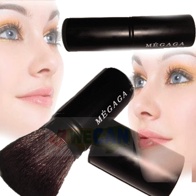 Portable Makeup Mineral Powder Brush Retractable Travel